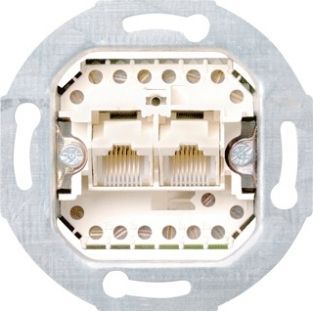 Gira datacontactdoos CAT3 2xRJ45 8/8 (schroef) 019000